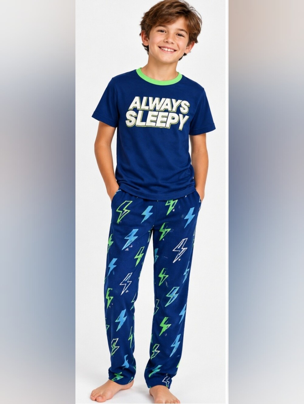 Old Navy Alwayss Sleepy Boys 10/12 Pajama Top Blue